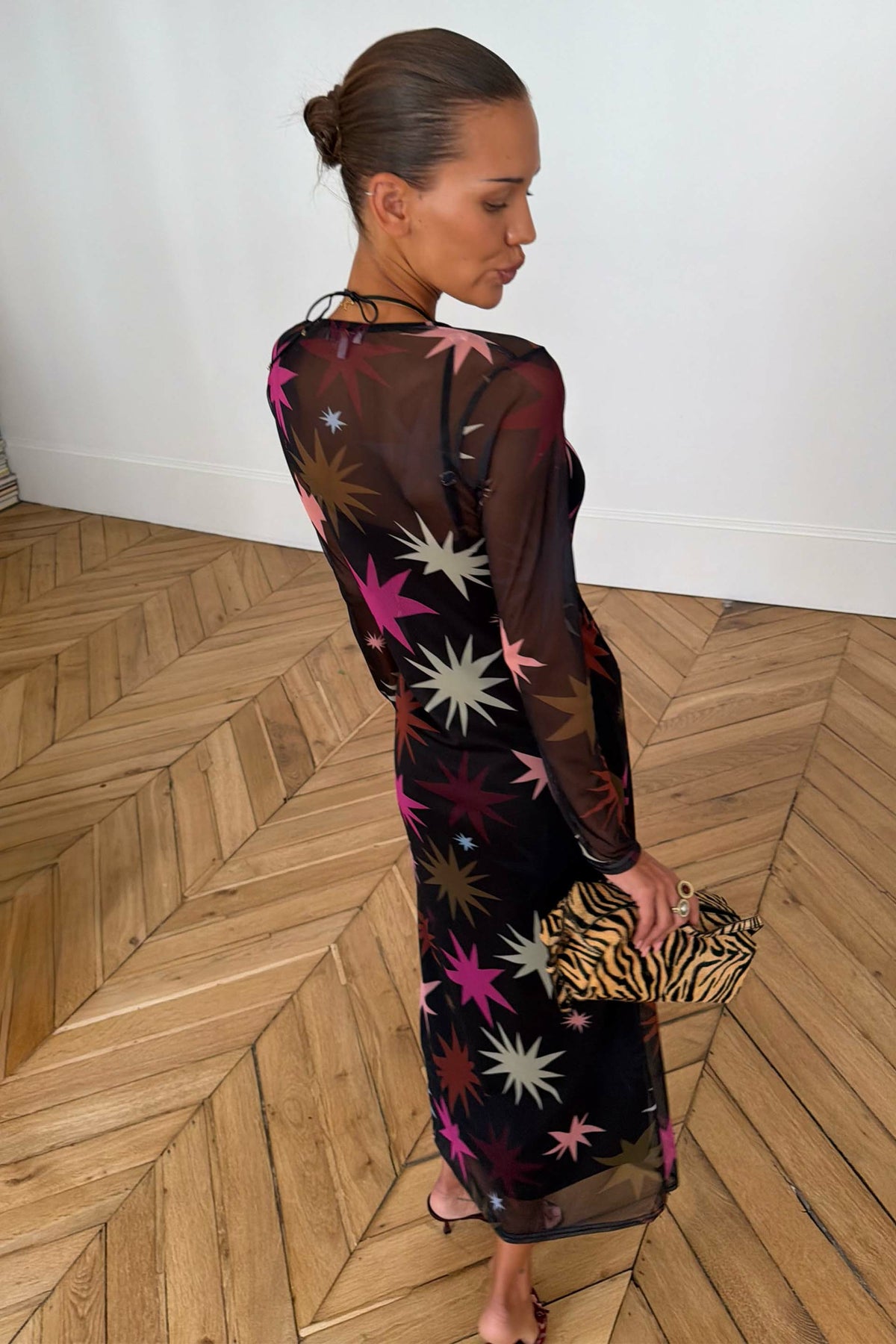 Never Fully Dressed Smart Buy - Black Star Soho Mesh Dress