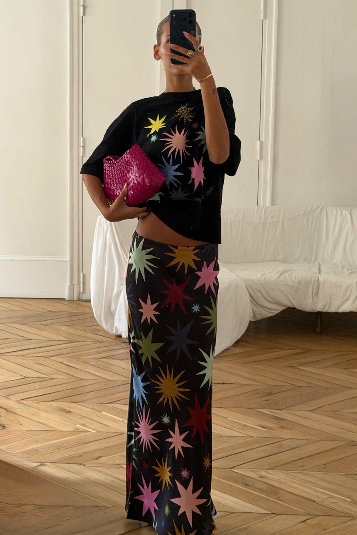 Never Fully Dressed Customer Favorite - Black Star Dorris Maxi Skirt