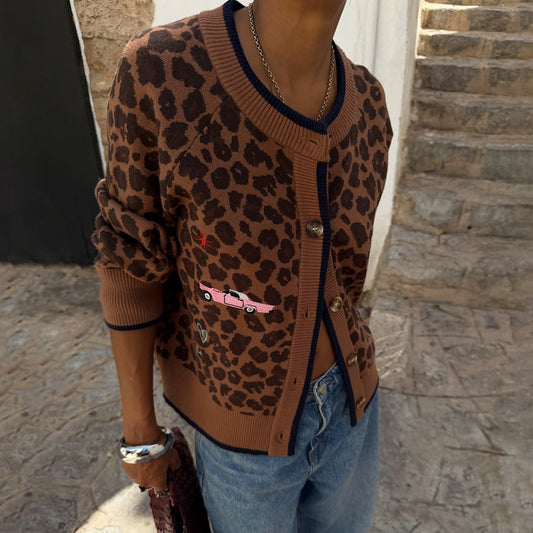 Never Fully Dressed Signature - Leopard Cheryl Cardigan