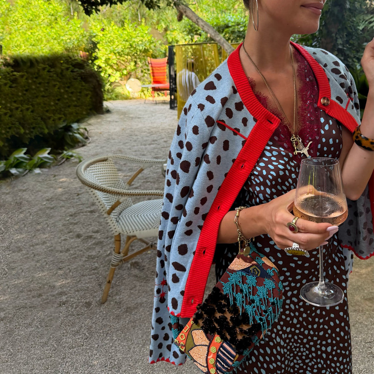 Never Fully Dressed Trending - Sky Blue Deer Embroidered Chloe Cardigan