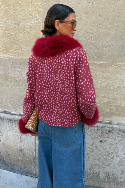 Never Fully Dressed Best Price - Burgundy Deer Jacket