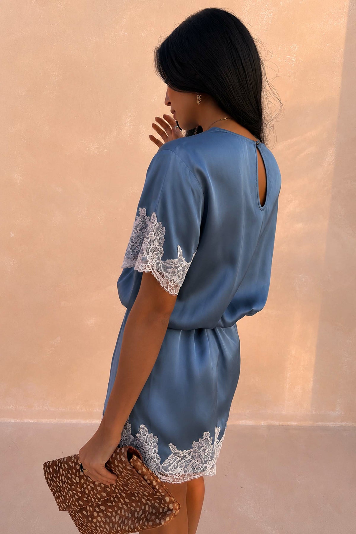 Never Fully Dressed Deals - Blue Lace Mini Dress