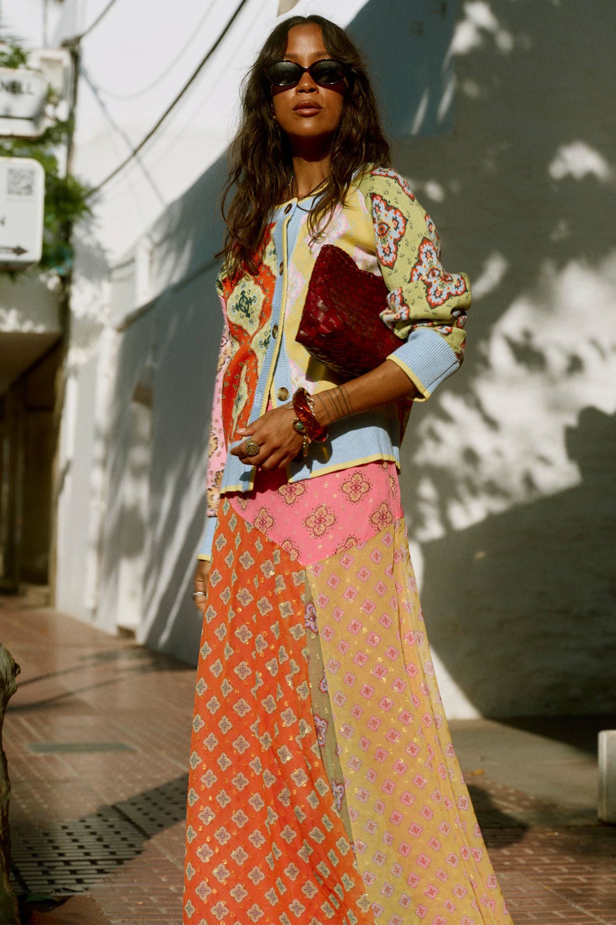 Never Fully Dressed Quality - Pink Mix Tile Cheryl Cardigan