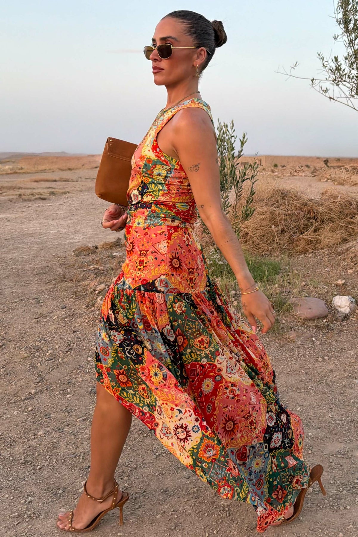Never Fully Dressed Customer Favorite - Tapestry Asymmetrical Maxi Skirt