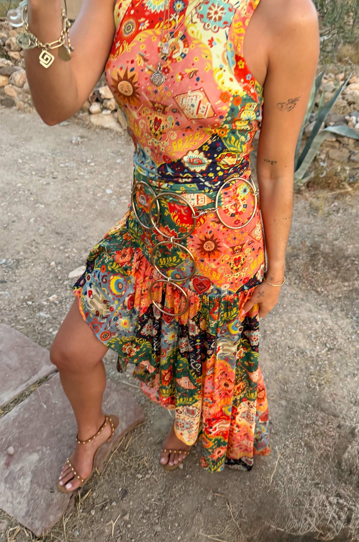 Never Fully Dressed Customer Favorite - Tapestry Asymmetrical Maxi Skirt