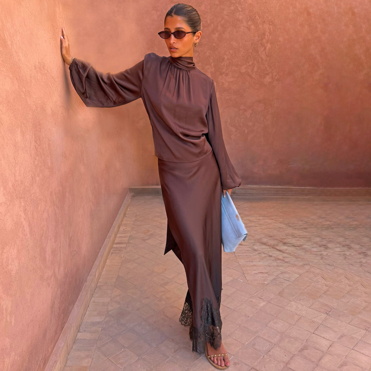 Never Fully Dressed Popular - Chocolate Midi Maeva Skirt