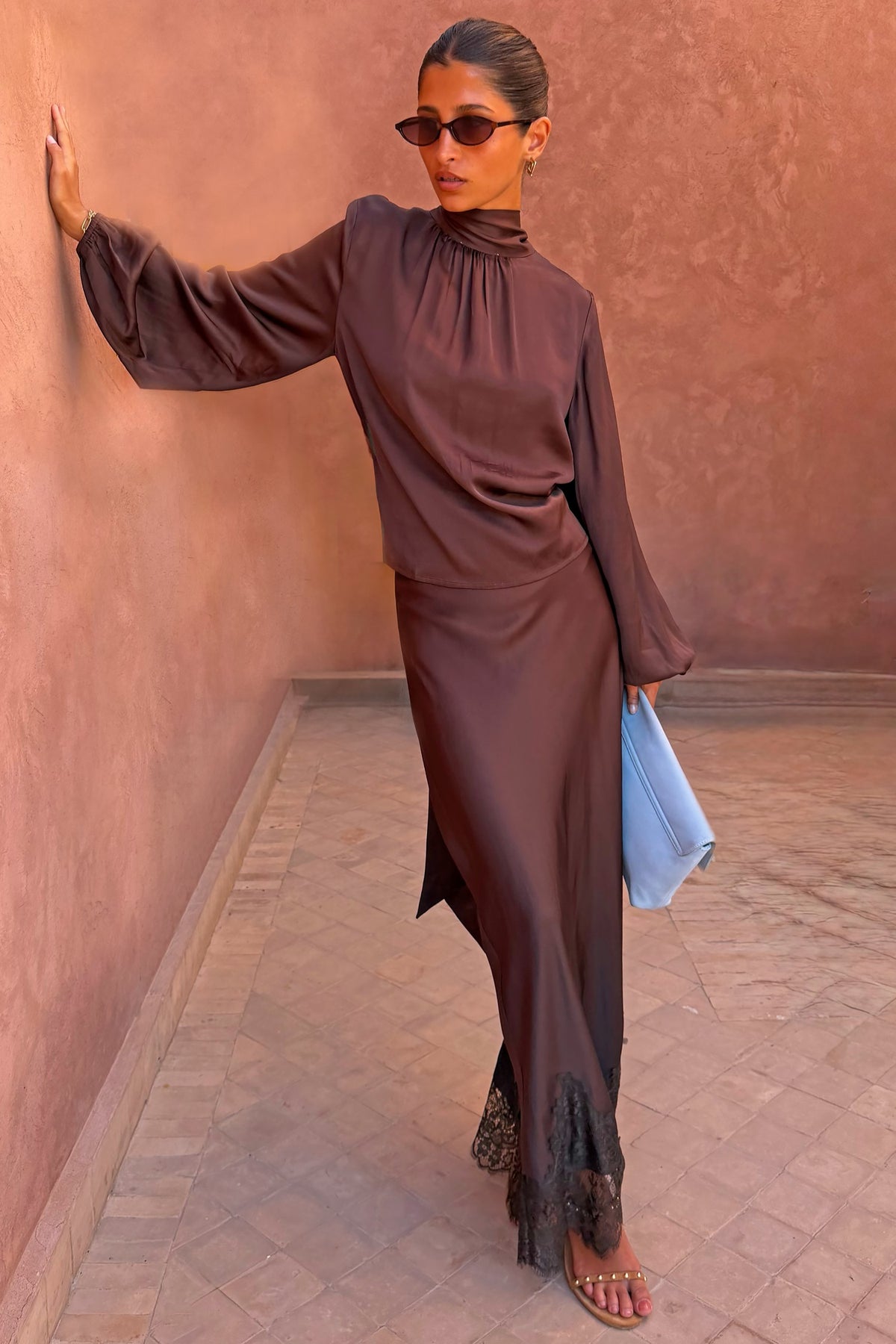 Never Fully Dressed Popular - Chocolate Midi Maeva Skirt