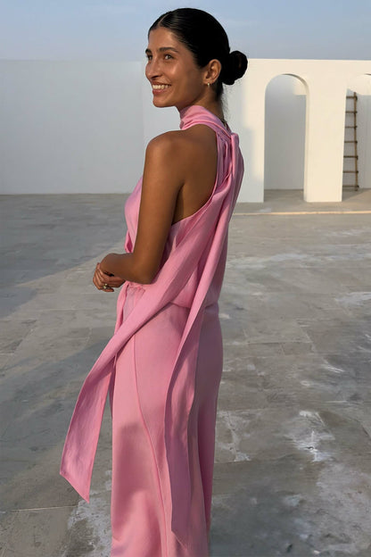Never Fully Dressed Exclusive - Pink Billie Multi-wear Halterneck Top