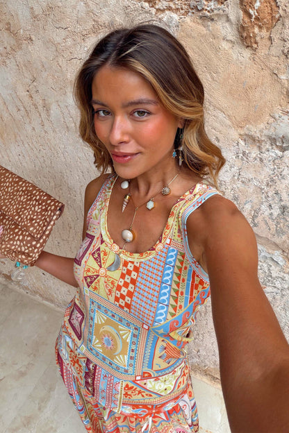 Never Fully Dressed Latest - Dolce Vita Patchwork Ribbed Scoop Neck Tank - Never Fully Dressed