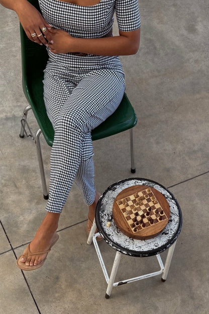 Never Fully Dressed Signature - Gingham Trousers Co-ord