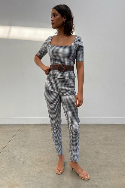 Never Fully Dressed Signature - Gingham Trousers Co-ord