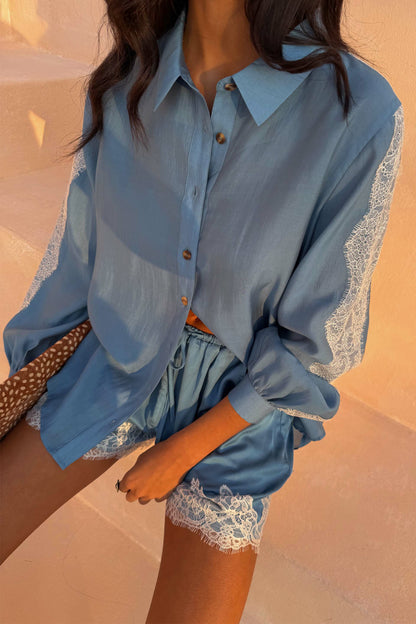 Never Fully Dressed Featured - Blue Lace Marley Shirt