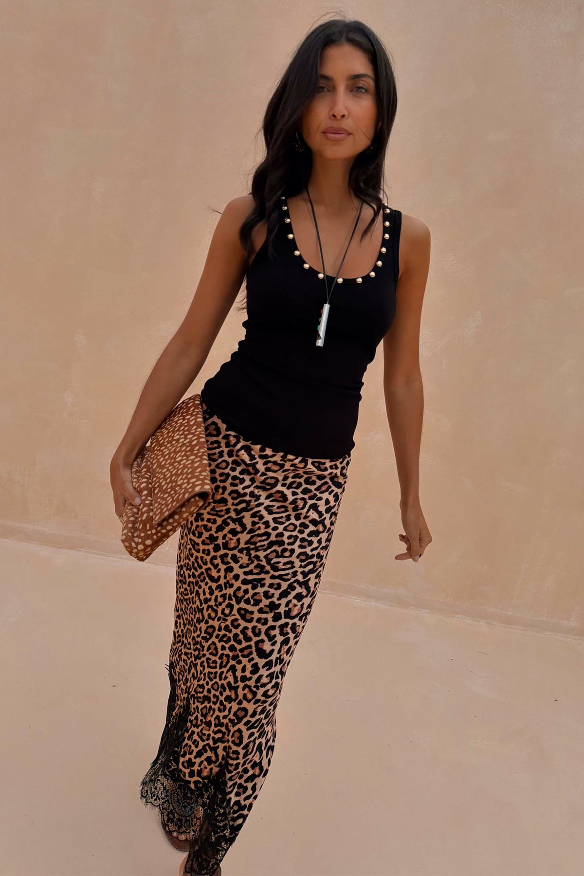 Never Fully Dressed Classic - Black Studded Rib Vest