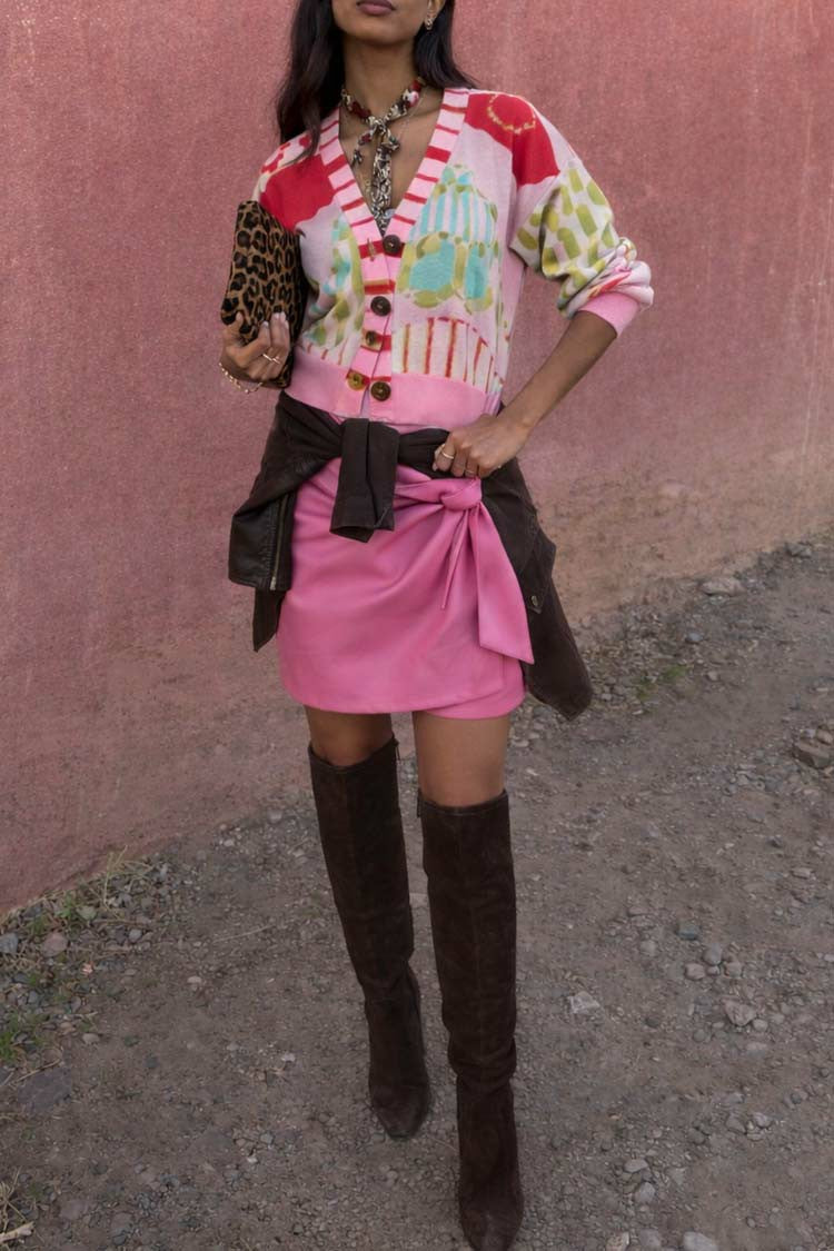 Never Fully Dressed Hot Sale - Pink Vegan Leather Mini Jaspre Skirt