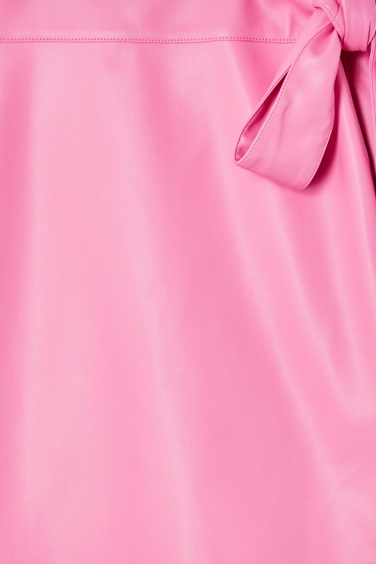 Never Fully Dressed Hot Sale - Pink Vegan Leather Mini Jaspre Skirt