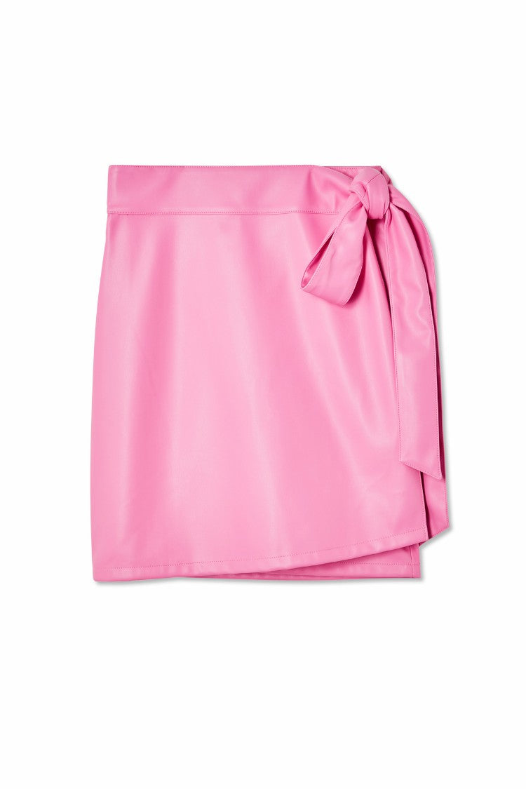 Never Fully Dressed Hot Sale - Pink Vegan Leather Mini Jaspre Skirt
