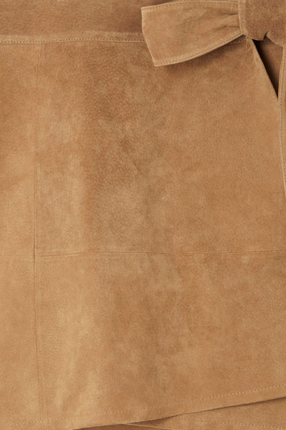 Never Fully Dressed Top Pick - Tan Suede Mini Jaspre Skirt