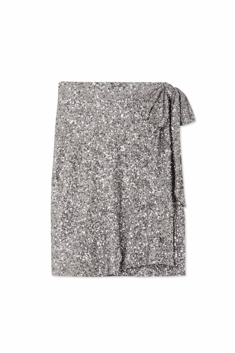 Never Fully Dressed Featured - Gunmetal Sequin Mini Jaspre Skirt