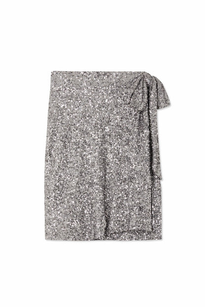 Never Fully Dressed Featured - Gunmetal Sequin Mini Jaspre Skirt
