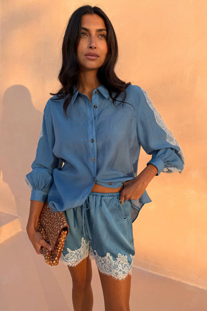 Never Fully Dressed Recommended - Blue Lace Maeva Shorts