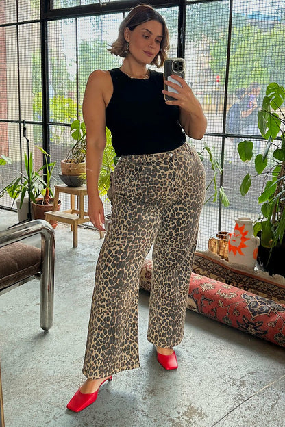 Never Fully Dressed Hot Sale - Leopard Lucia Scallop Detail Jeans