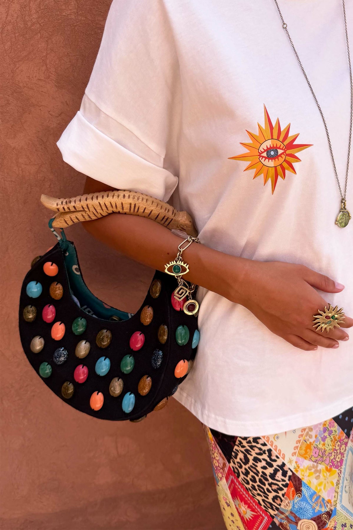 Never Fully Dressed Best Price - Black Stone Beaded Bag