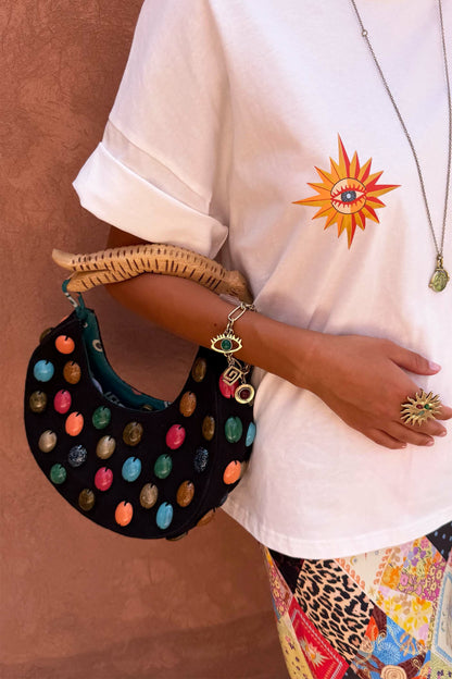 Never Fully Dressed Best Price - Black Stone Beaded Bag