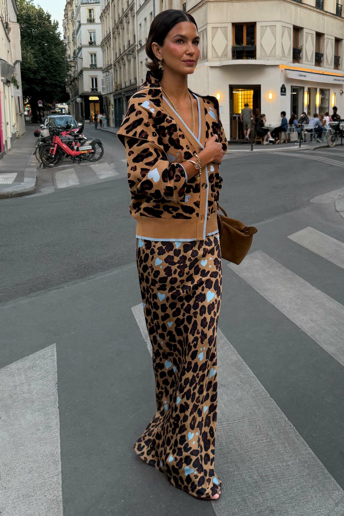 Never Fully Dressed Great Value - Heart Leopard Dorris Skirt Petite