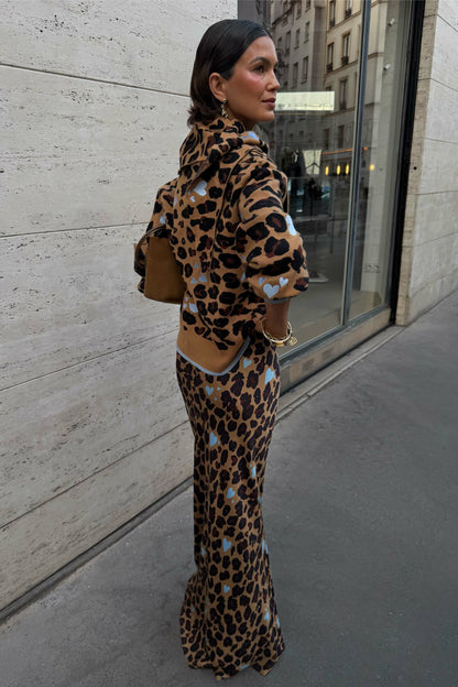 Never Fully Dressed Great Value - Heart Leopard Dorris Skirt Petite