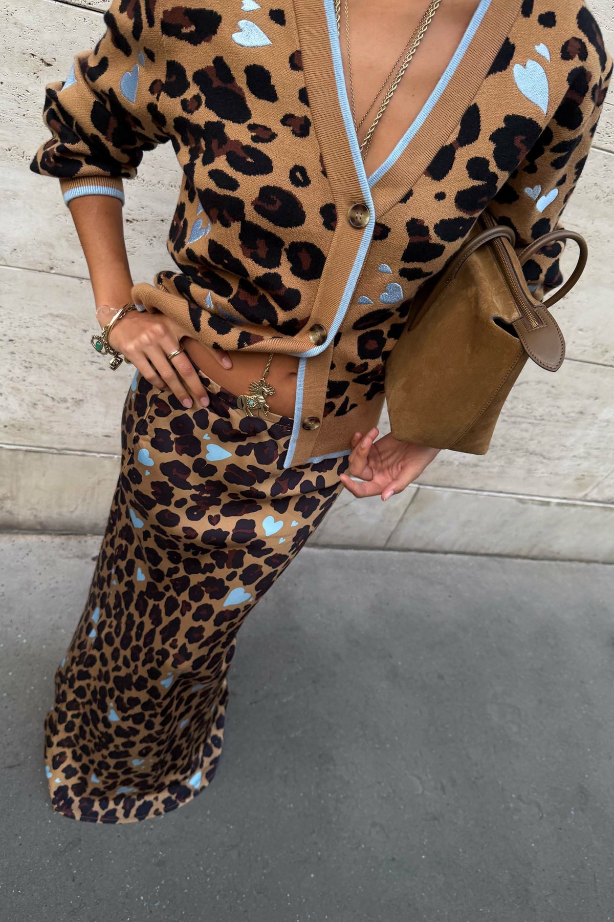 Never Fully Dressed Great Value - Heart Leopard Dorris Skirt Petite