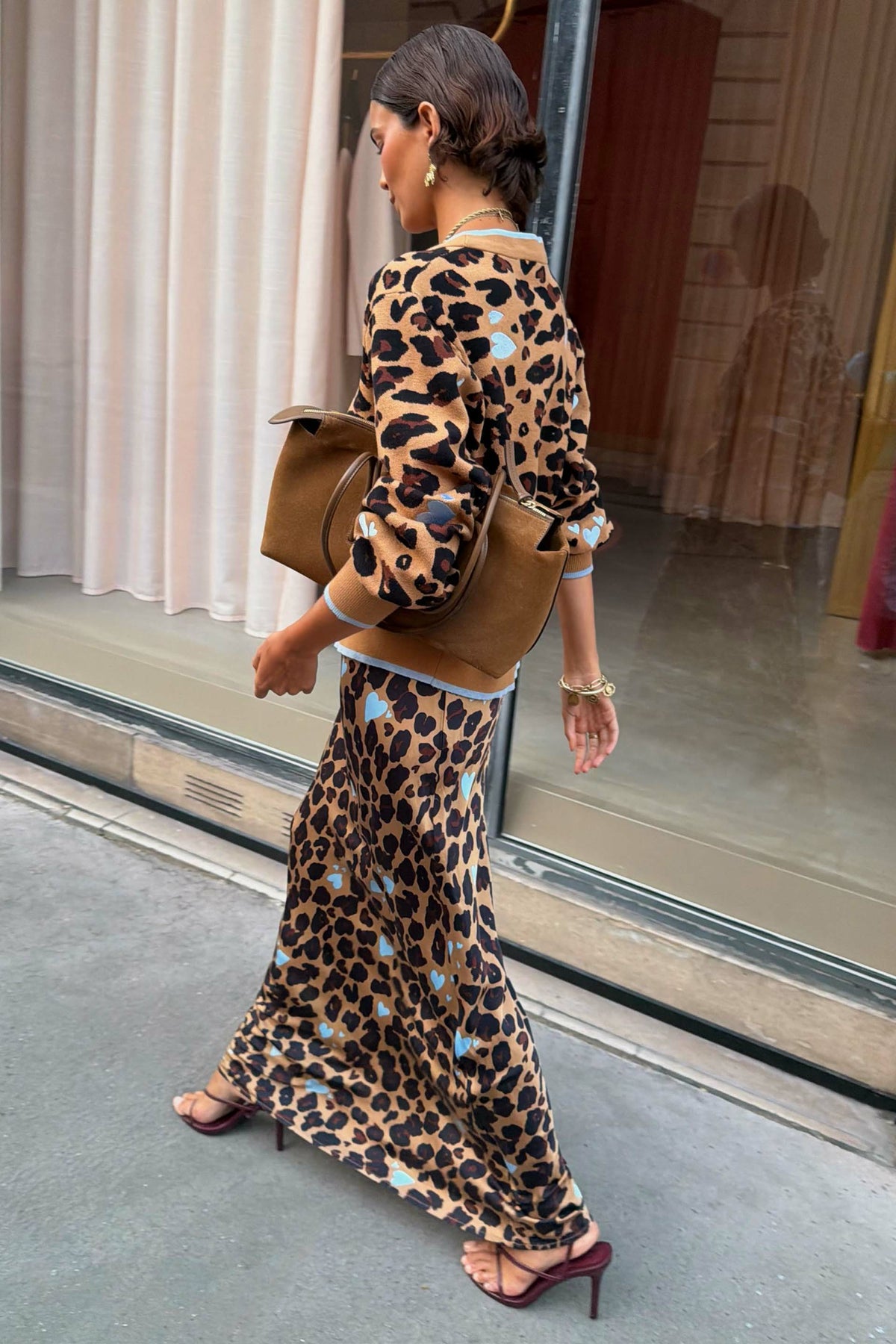 Never Fully Dressed Great Value - Heart Leopard Dorris Skirt Petite