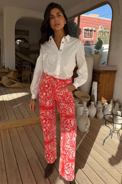 Never Fully Dressed Value - Red Bandana Jeans Petite