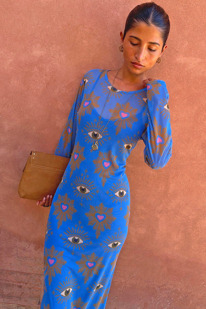 Never Fully Dressed Value - Blue Eye Mesh Dress Petite