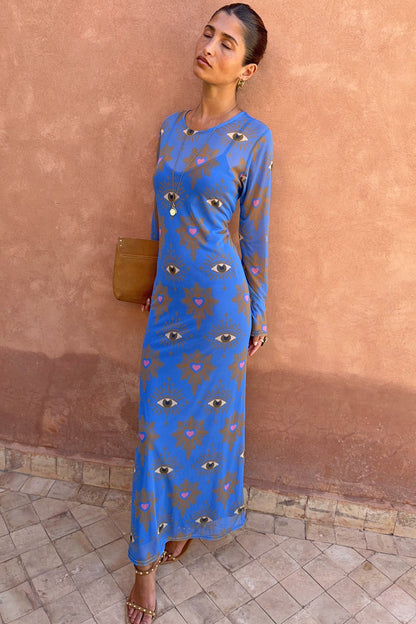 Never Fully Dressed Value - Blue Eye Mesh Dress Petite