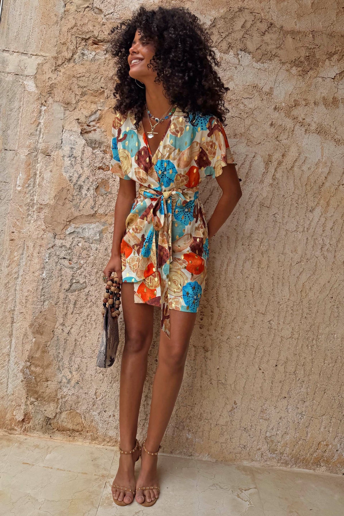 Never Fully Dressed Hot Sale - Shell Mini Wrap Dress Petite